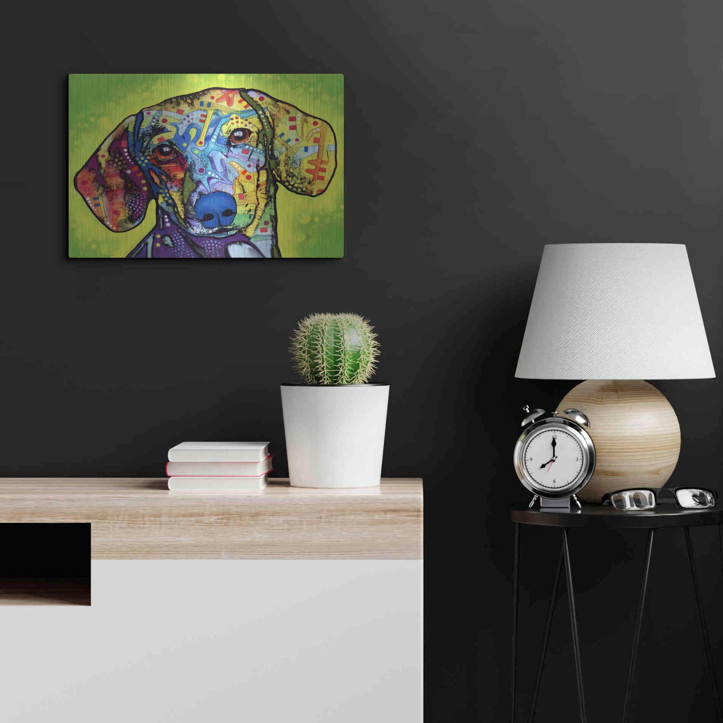 Luxe Metal Art 'Dachshund' by Dean Russo, Metal Wall Art,24x16