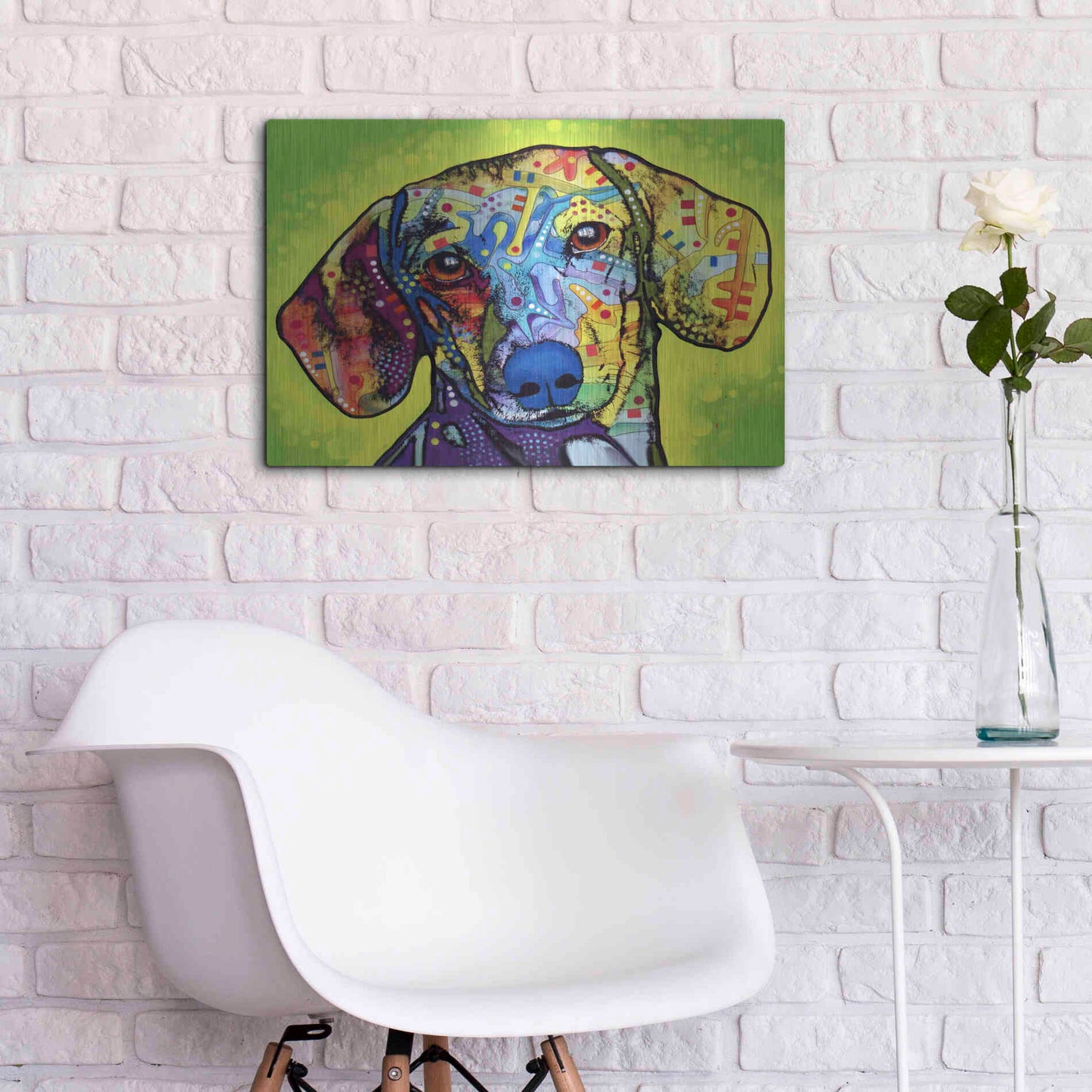 Luxe Metal Art 'Dachshund' by Dean Russo, Metal Wall Art,24x16