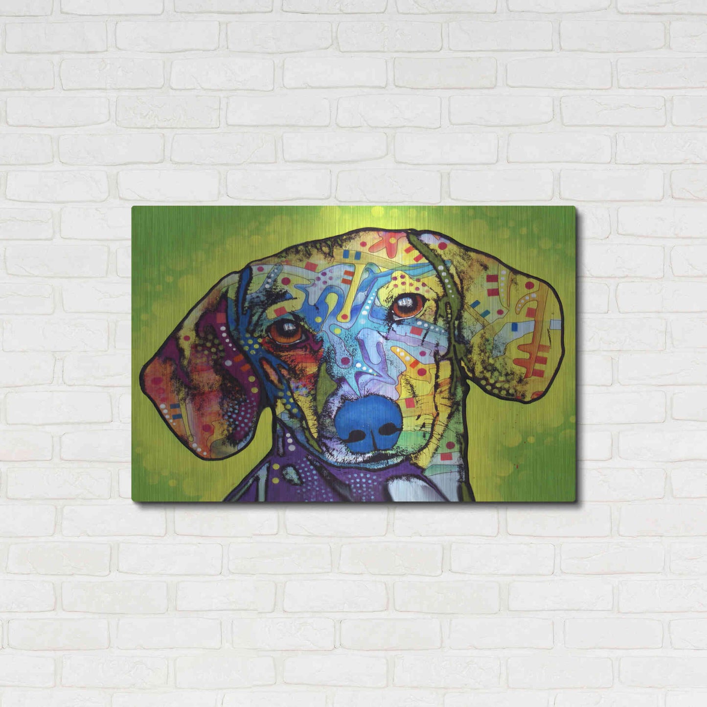 Luxe Metal Art 'Dachshund' by Dean Russo, Metal Wall Art,36x24