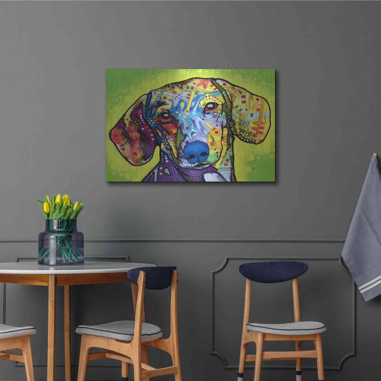 Luxe Metal Art 'Dachshund' by Dean Russo, Metal Wall Art,36x24