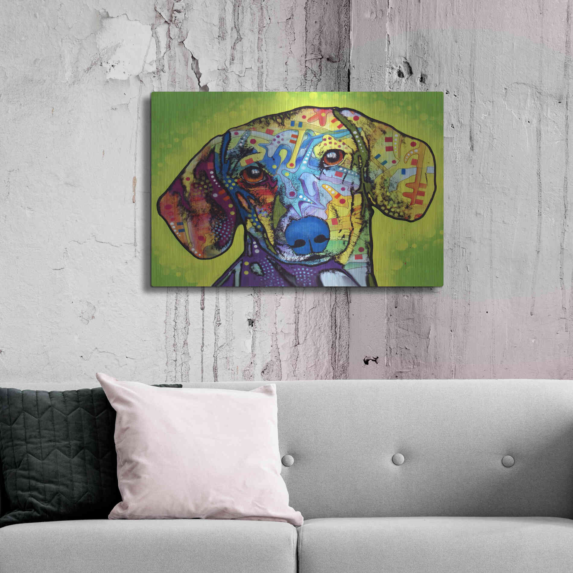 Luxe Metal Art 'Dachshund' by Dean Russo, Metal Wall Art,36x24