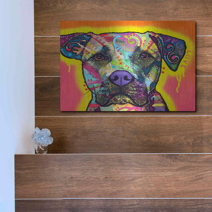 Luxe Metal Art 'Drip Love' by Dean Russo, Metal Wall Art,16x12