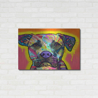 Luxe Metal Art 'Drip Love' by Dean Russo, Metal Wall Art,36x24