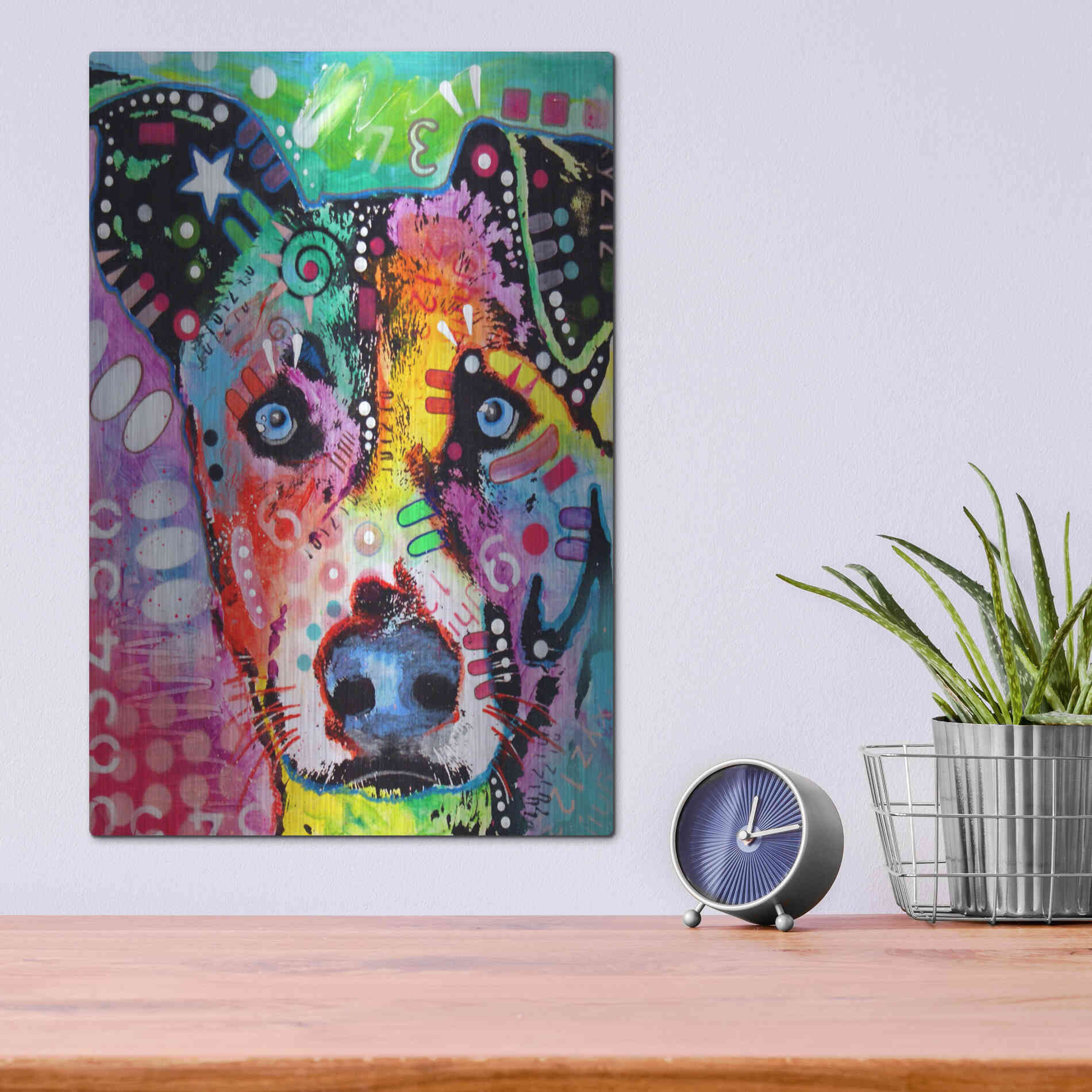 Luxe Metal Art 'Flipped' by Dean Russo, Metal Wall Art,12x16