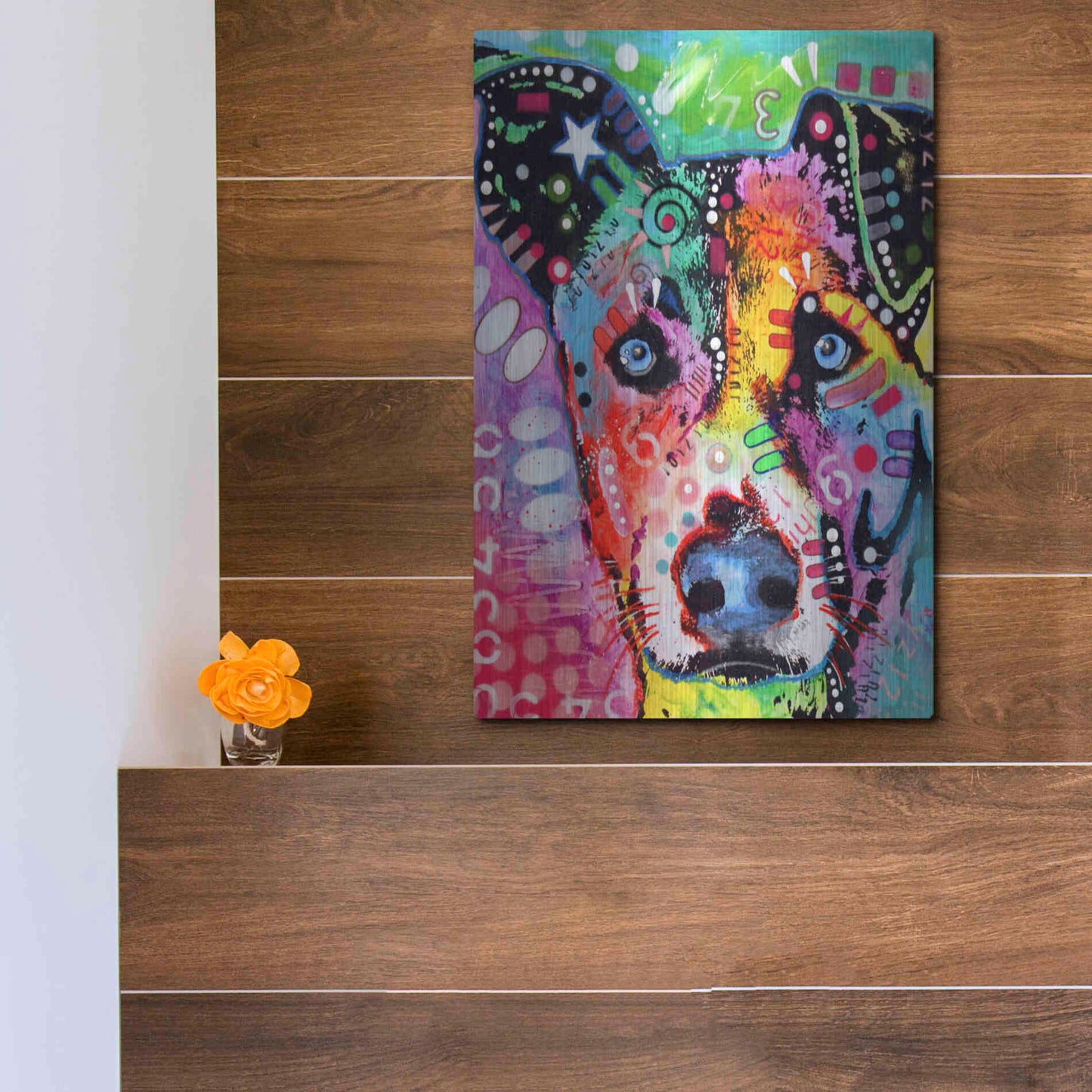 Luxe Metal Art 'Flipped' by Dean Russo, Metal Wall Art,12x16