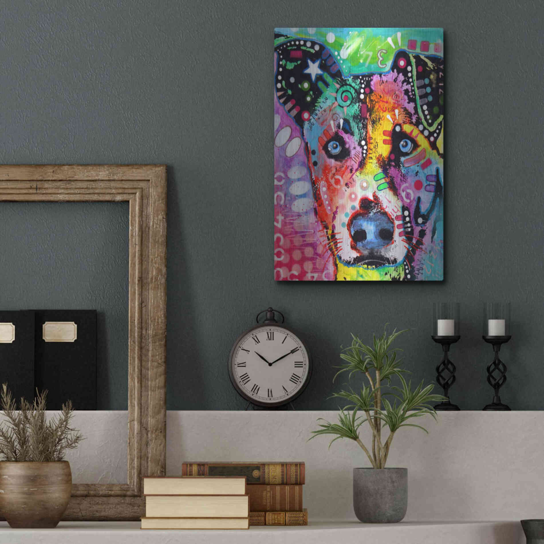 Luxe Metal Art 'Flipped' by Dean Russo, Metal Wall Art,12x16