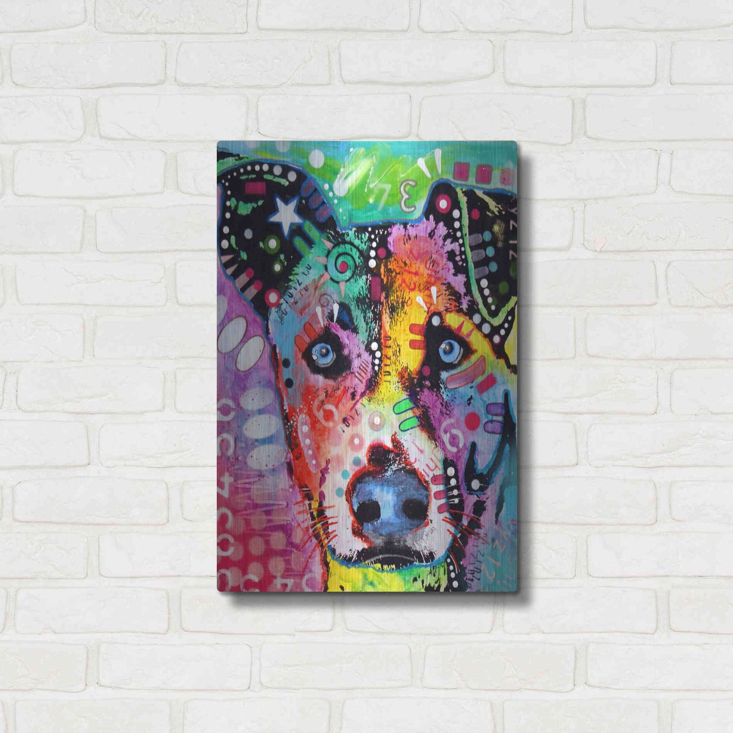 Luxe Metal Art 'Flipped' by Dean Russo, Metal Wall Art,16x24