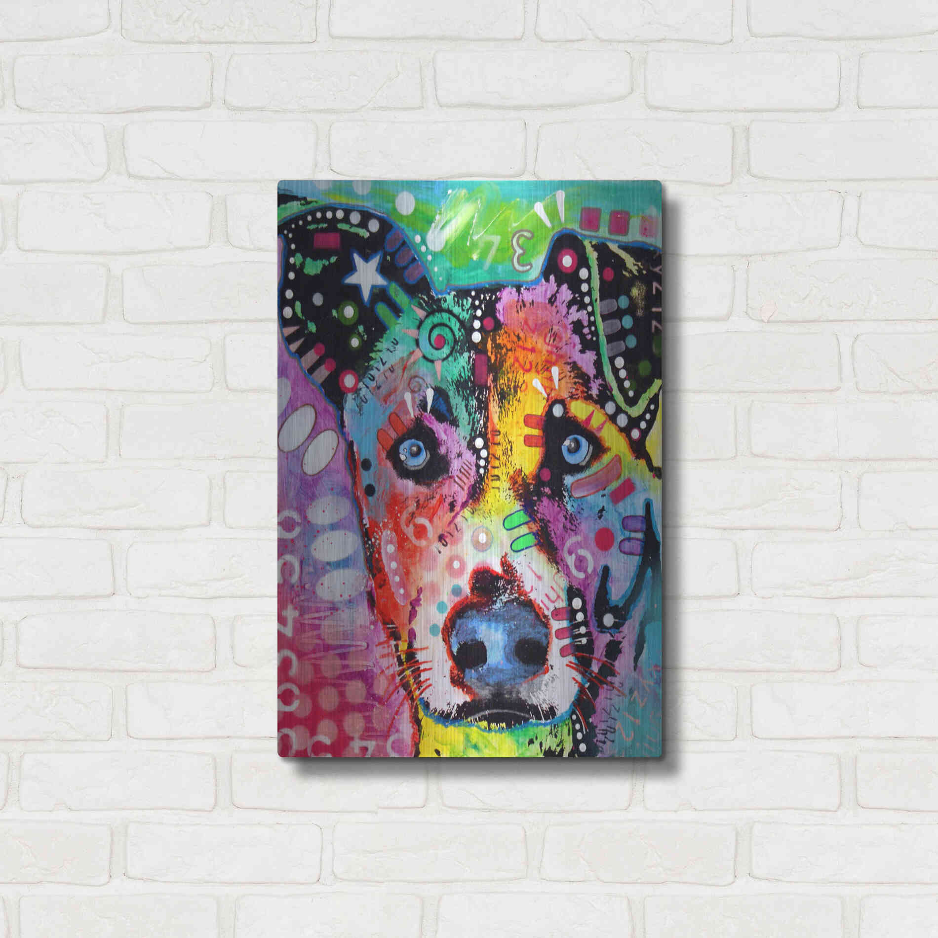 Luxe Metal Art 'Flipped' by Dean Russo, Metal Wall Art,16x24