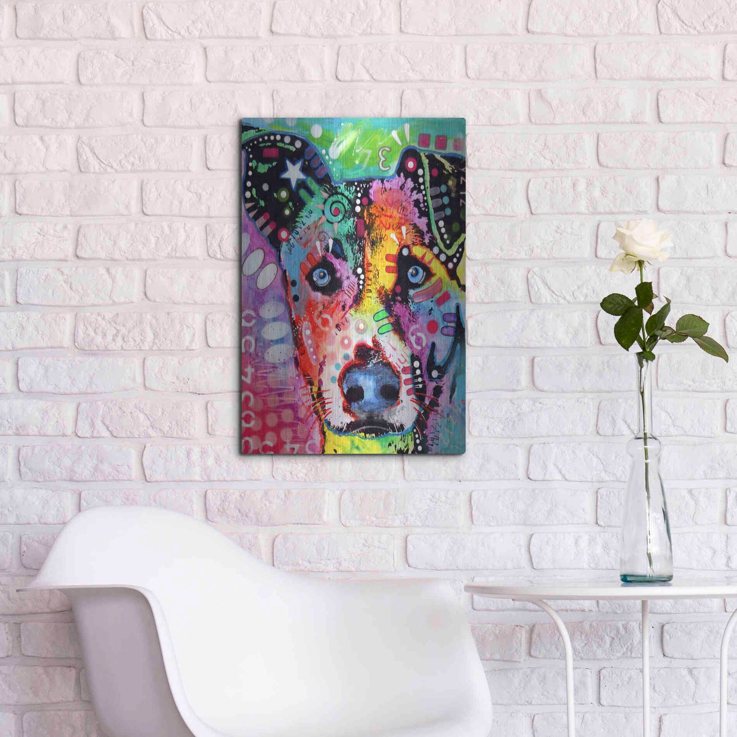 Luxe Metal Art 'Flipped' by Dean Russo, Metal Wall Art,16x24