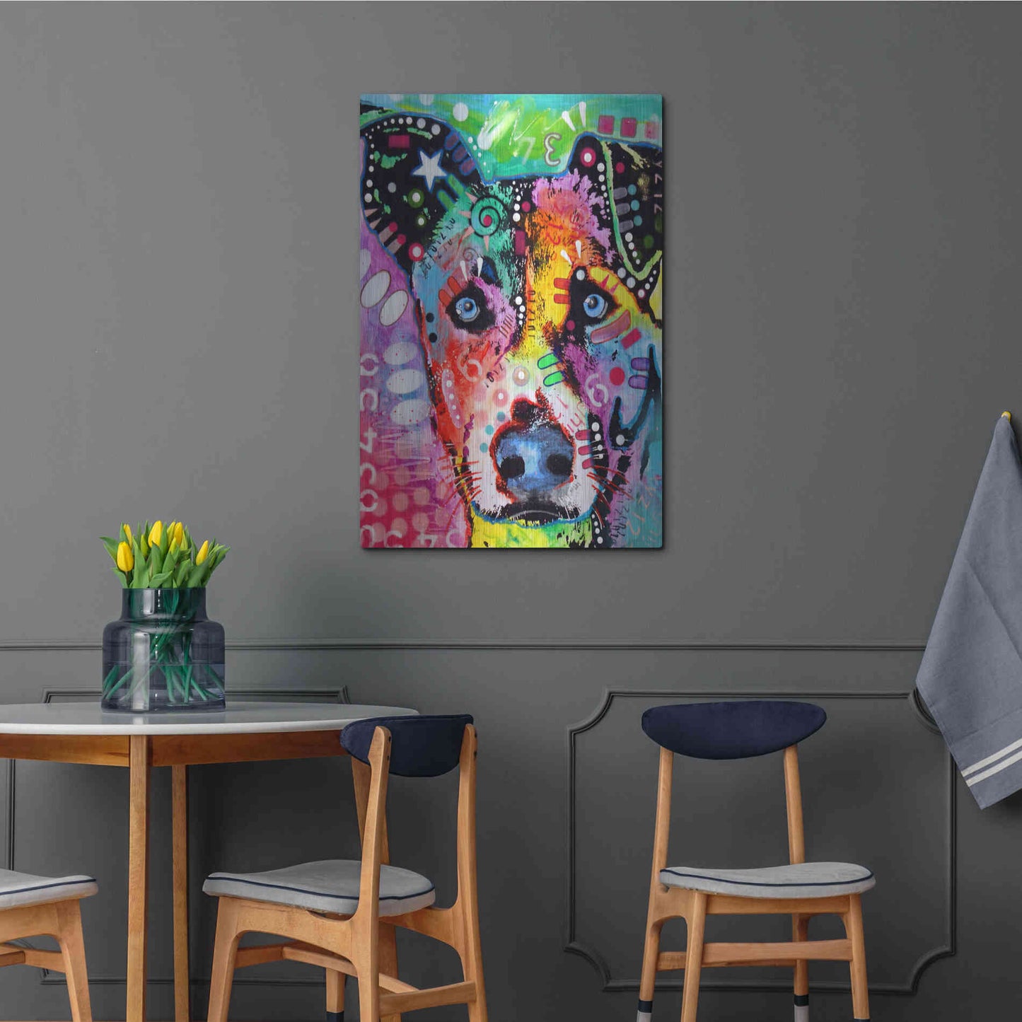 Luxe Metal Art 'Flipped' by Dean Russo, Metal Wall Art,24x36