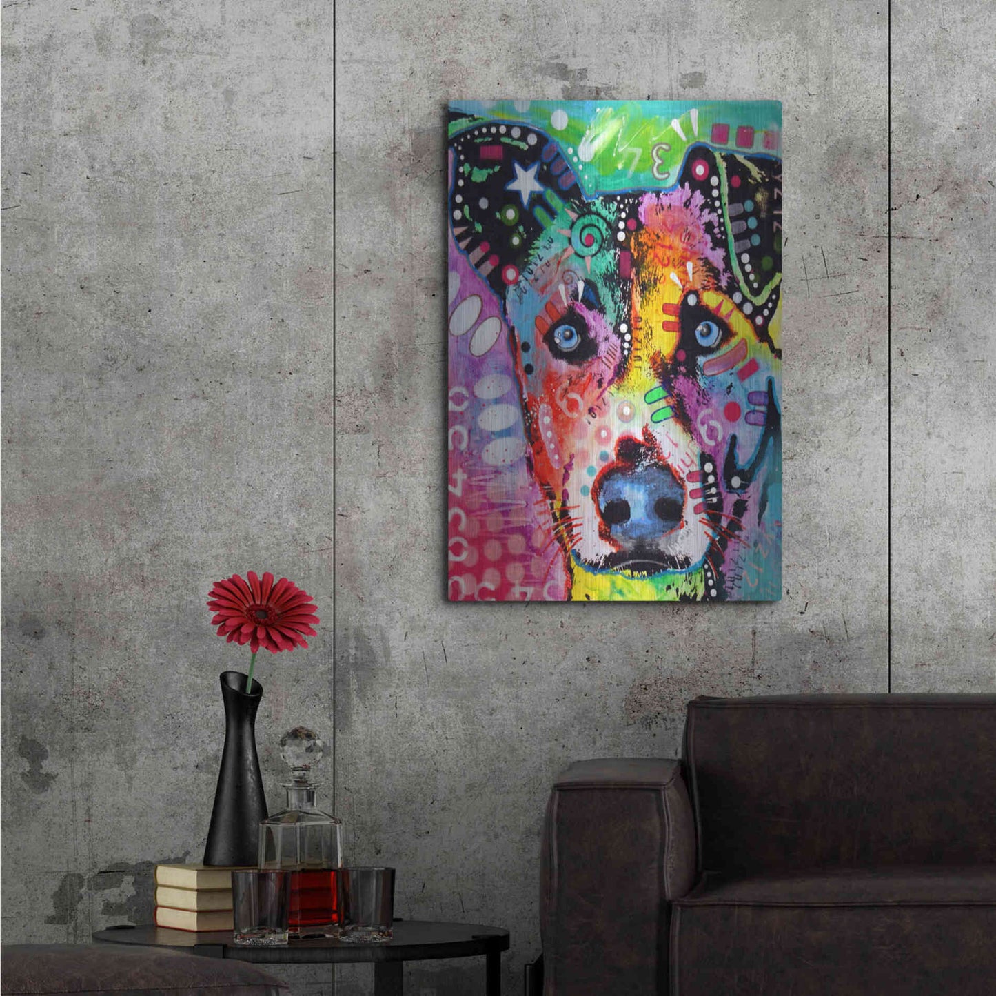 Luxe Metal Art 'Flipped' by Dean Russo, Metal Wall Art,24x36