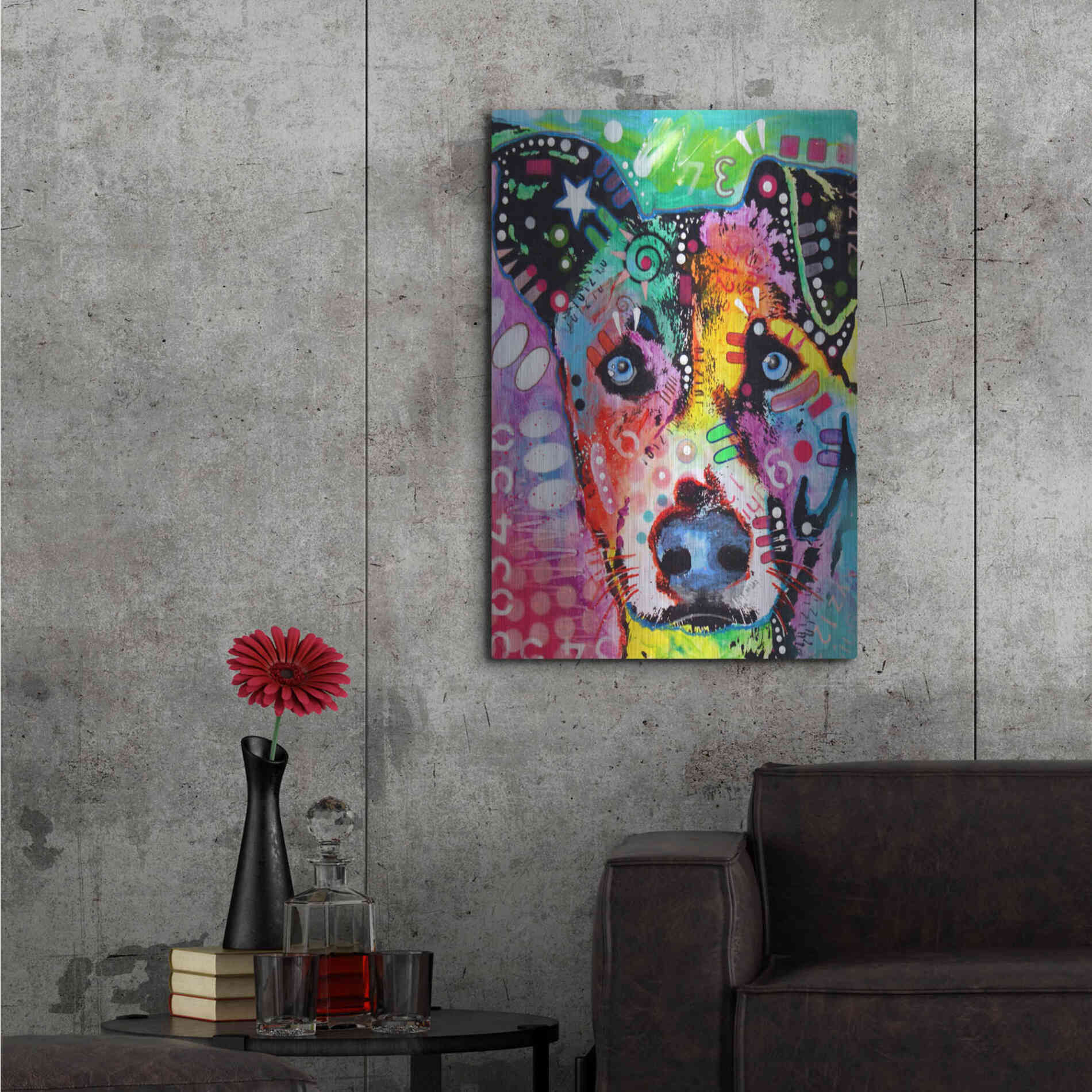 Luxe Metal Art 'Flipped' by Dean Russo, Metal Wall Art,24x36