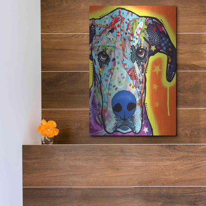 Luxe Metal Art 'Great Dane' by Dean Russo, Metal Wall Art,12x16