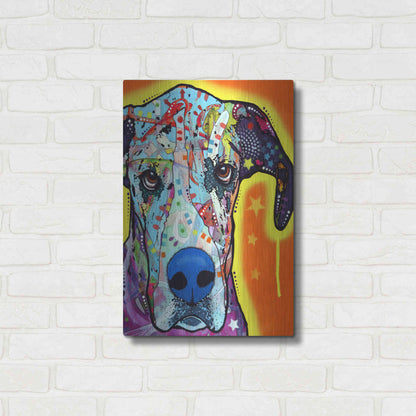 Luxe Metal Art 'Great Dane' by Dean Russo, Metal Wall Art,16x24