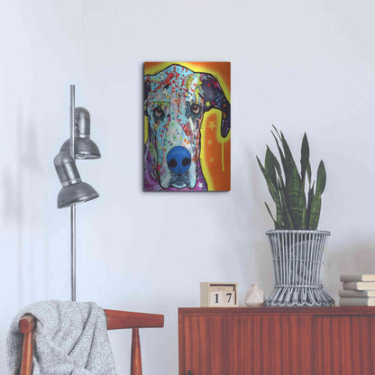 Luxe Metal Art 'Great Dane' by Dean Russo, Metal Wall Art,16x24
