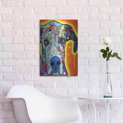Luxe Metal Art 'Great Dane' by Dean Russo, Metal Wall Art,16x24