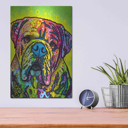Luxe Metal Art 'Hey Bulldog' by Dean Russo, Metal Wall Art,12x16