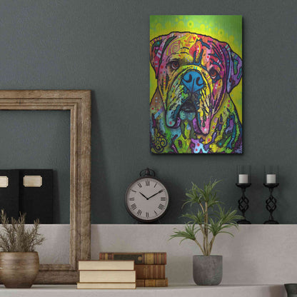 Luxe Metal Art 'Hey Bulldog' by Dean Russo, Metal Wall Art,12x16