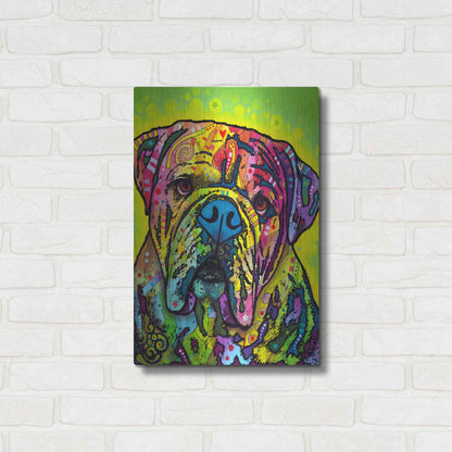 Luxe Metal Art 'Hey Bulldog' by Dean Russo, Metal Wall Art,16x24