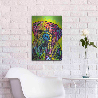 Luxe Metal Art 'Hey Bulldog' by Dean Russo, Metal Wall Art,16x24