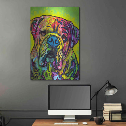 Luxe Metal Art 'Hey Bulldog' by Dean Russo, Metal Wall Art,24x36