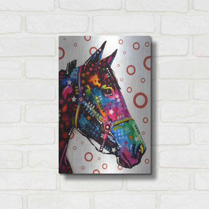 Luxe Metal Art 'Horse 1' by Dean Russo, Metal Wall Art,12x16