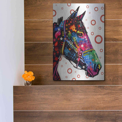 Luxe Metal Art 'Horse 1' by Dean Russo, Metal Wall Art,12x16