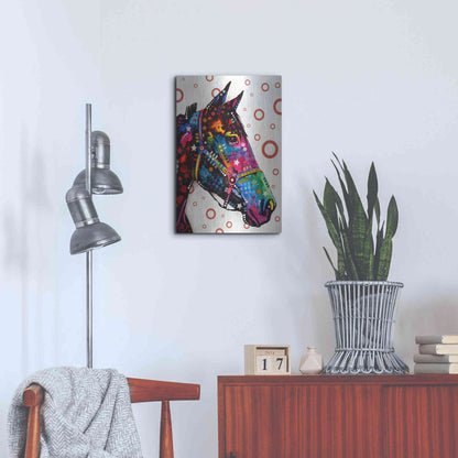 Luxe Metal Art 'Horse 1' by Dean Russo, Metal Wall Art,16x24