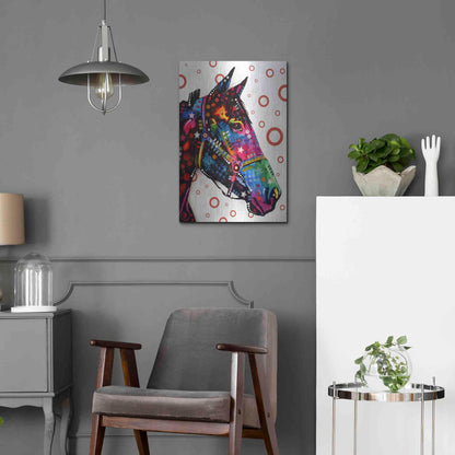 Luxe Metal Art 'Horse 1' by Dean Russo, Metal Wall Art,16x24
