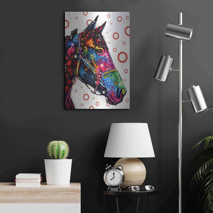 Luxe Metal Art 'Horse 1' by Dean Russo, Metal Wall Art,16x24