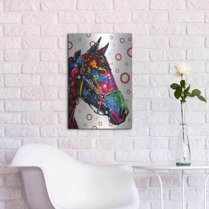 Luxe Metal Art 'Horse 1' by Dean Russo, Metal Wall Art,16x24