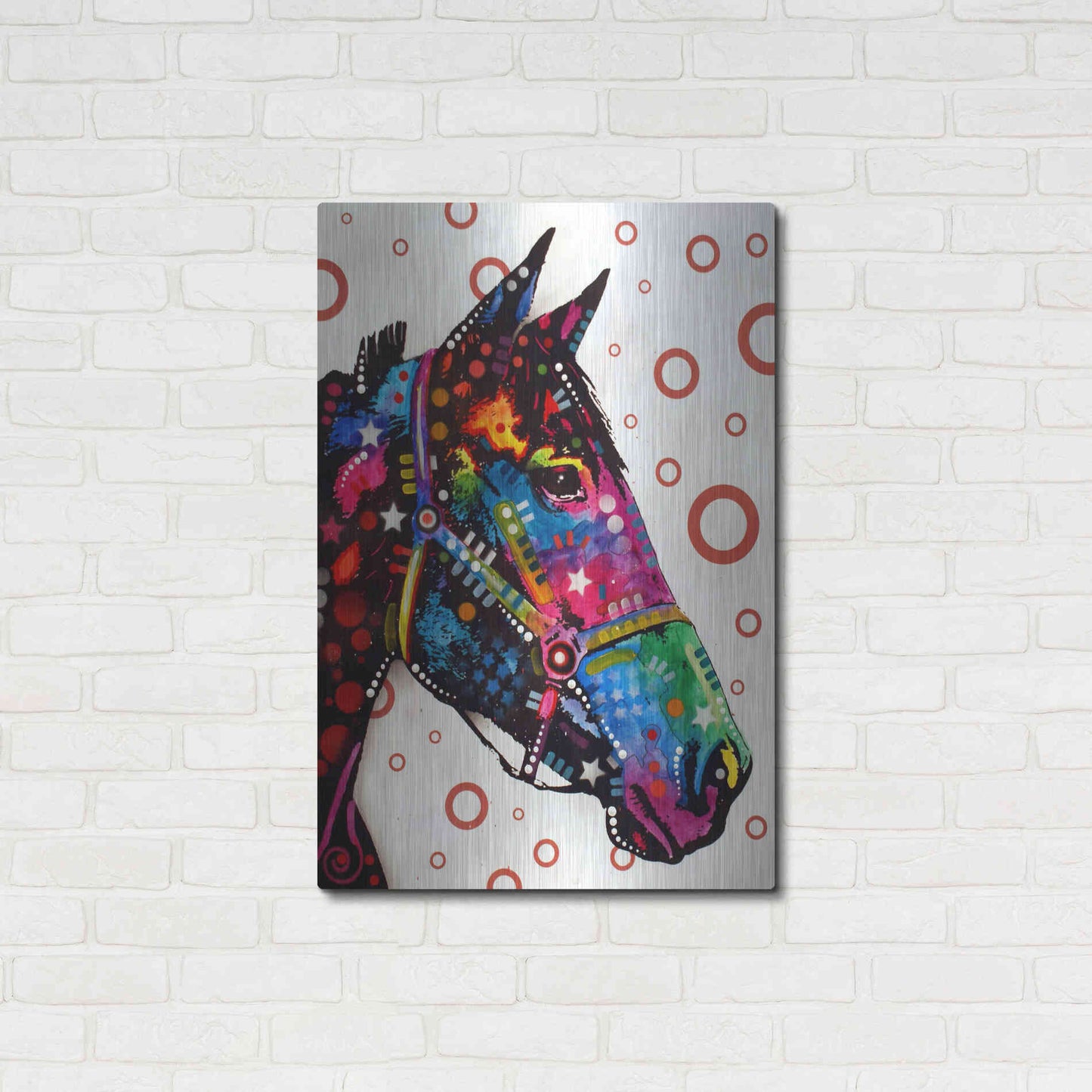 Luxe Metal Art 'Horse 1' by Dean Russo, Metal Wall Art,24x36