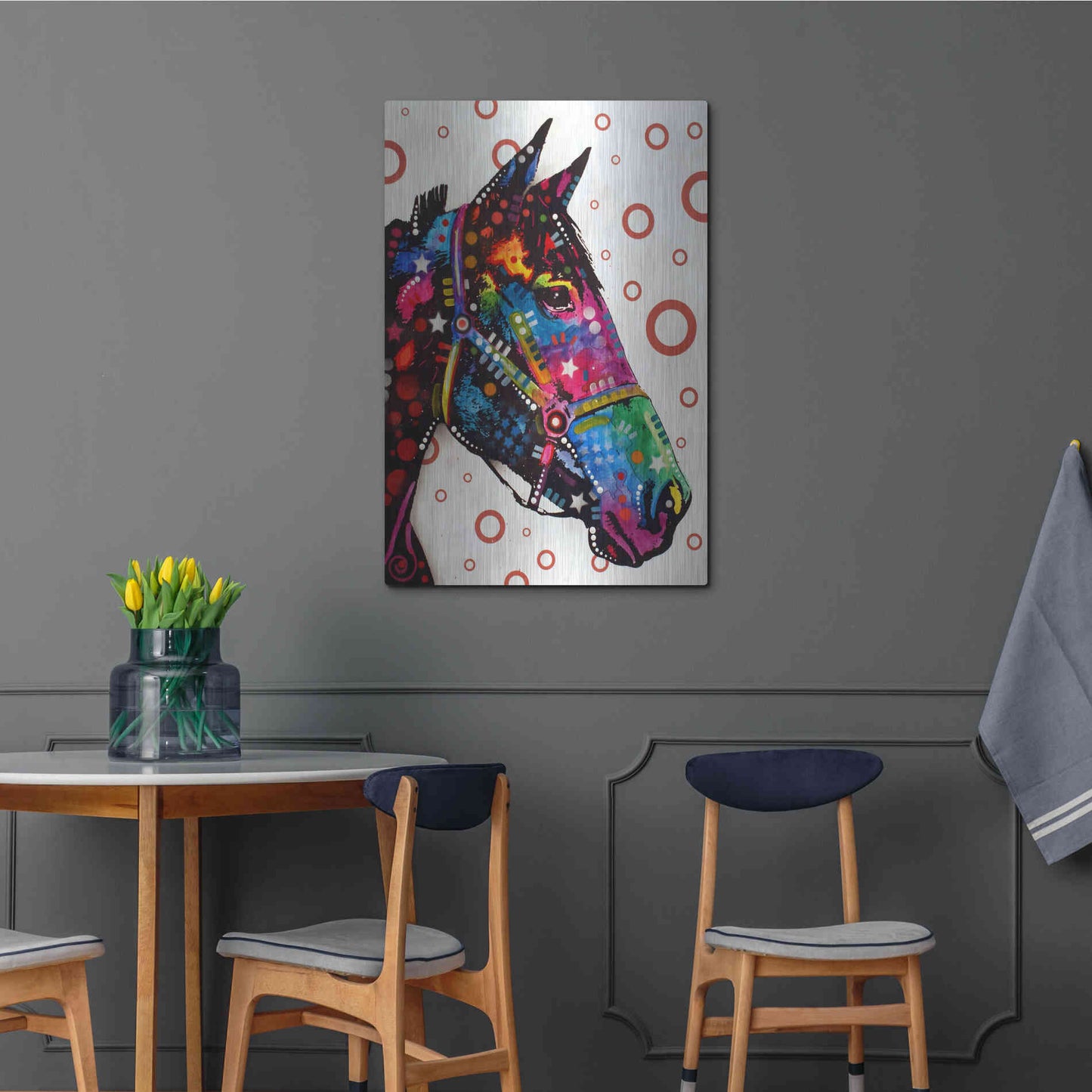 Luxe Metal Art 'Horse 1' by Dean Russo, Metal Wall Art,24x36