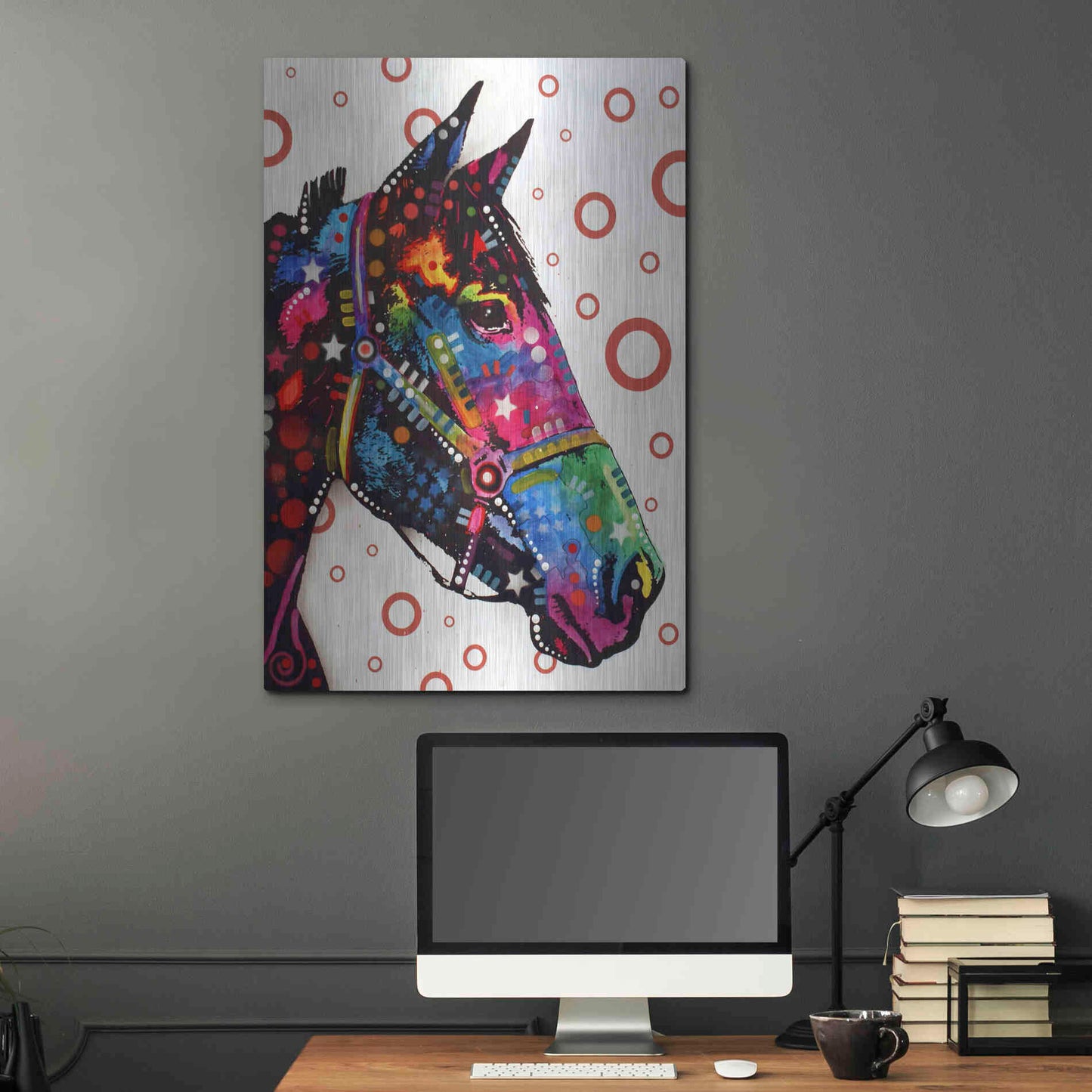 Luxe Metal Art 'Horse 1' by Dean Russo, Metal Wall Art,24x36