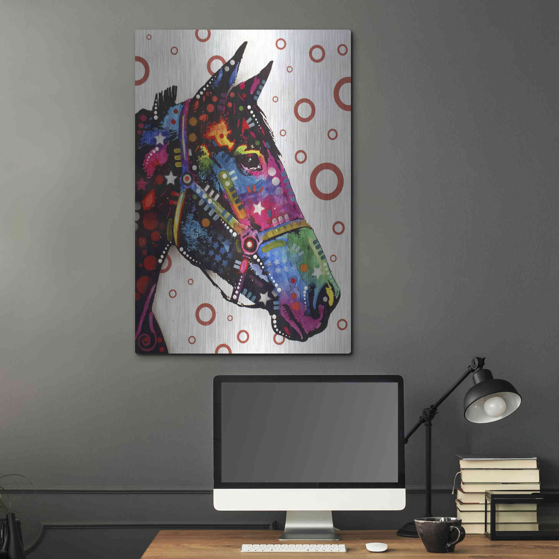 Luxe Metal Art 'Horse 1' by Dean Russo, Metal Wall Art,24x36