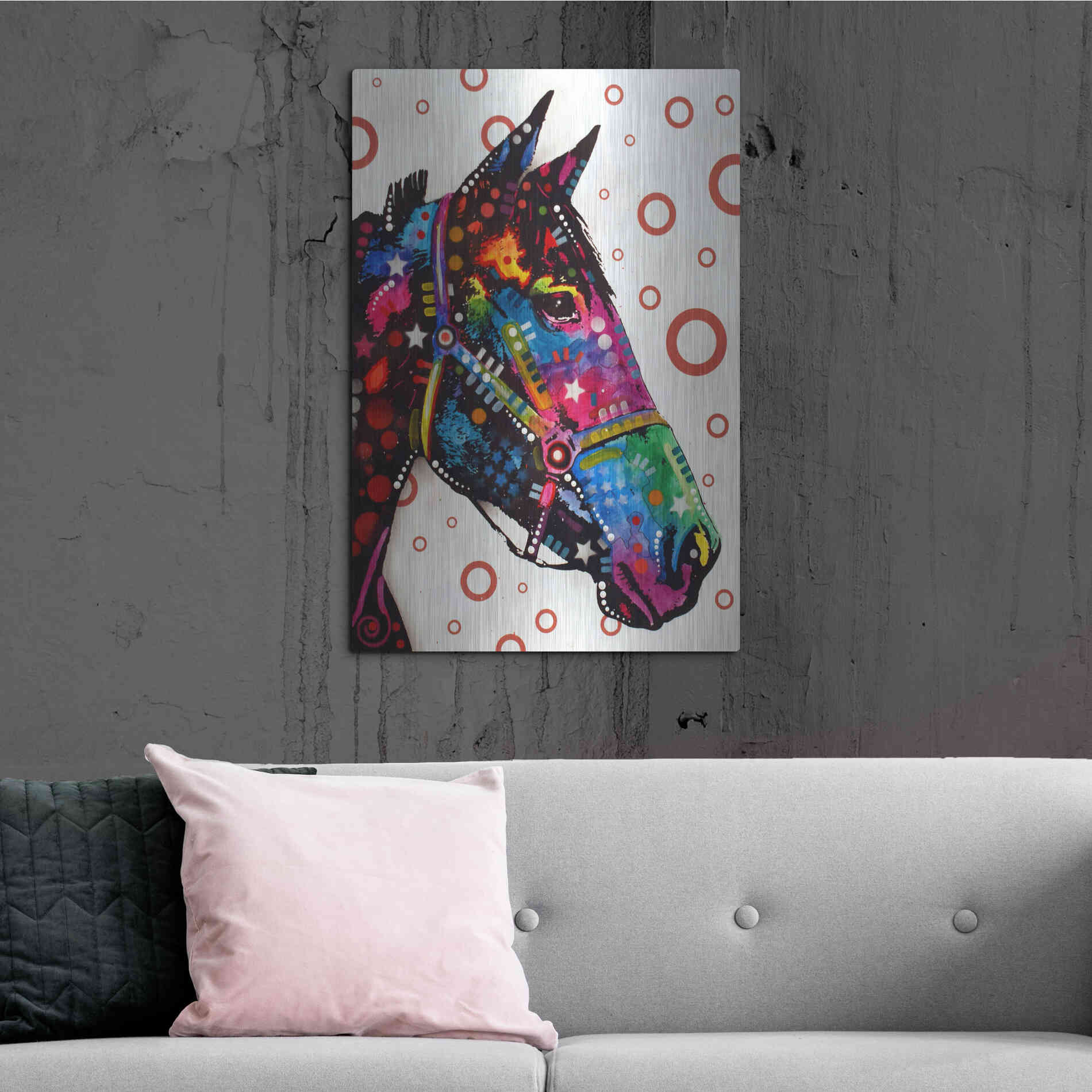 Luxe Metal Art 'Horse 1' by Dean Russo, Metal Wall Art,24x36