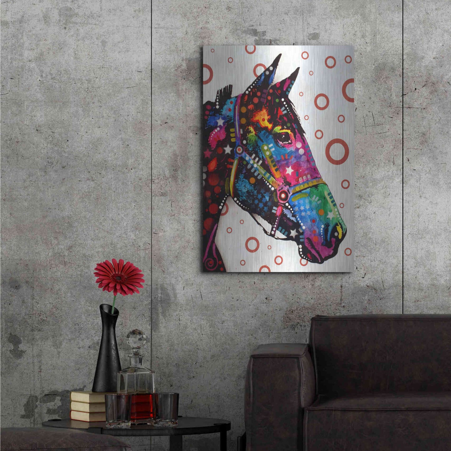 Luxe Metal Art 'Horse 1' by Dean Russo, Metal Wall Art,24x36