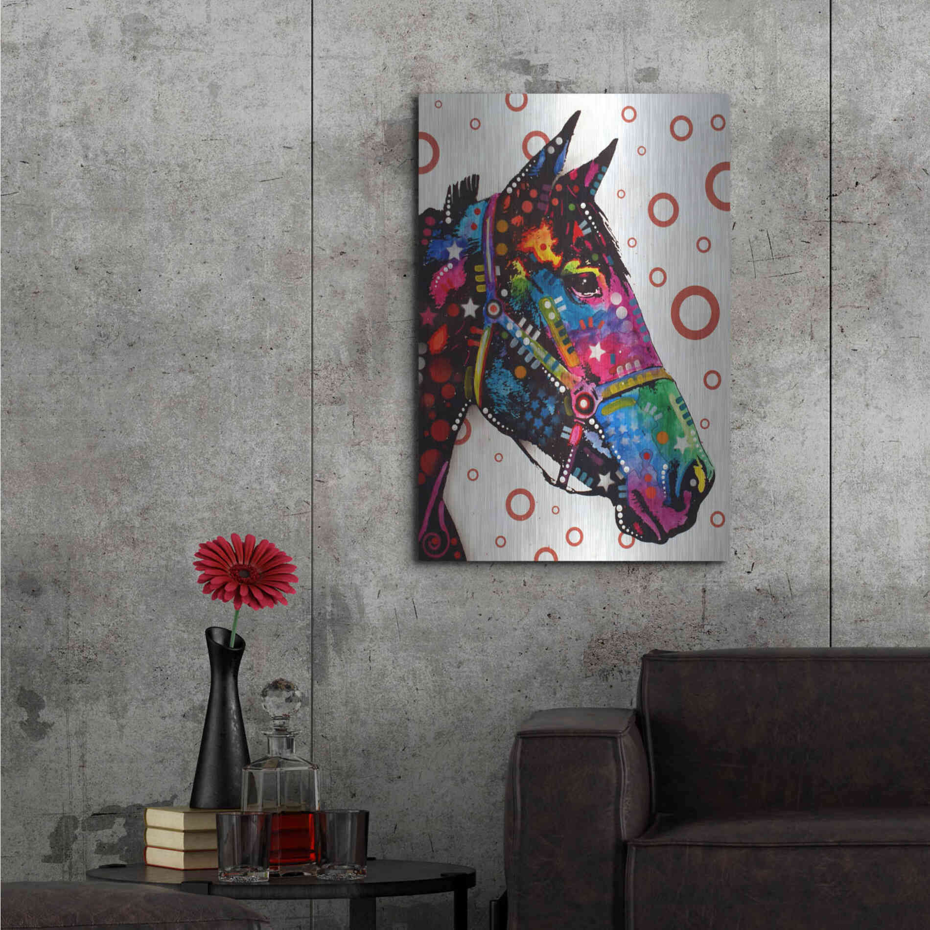 Luxe Metal Art 'Horse 1' by Dean Russo, Metal Wall Art,24x36