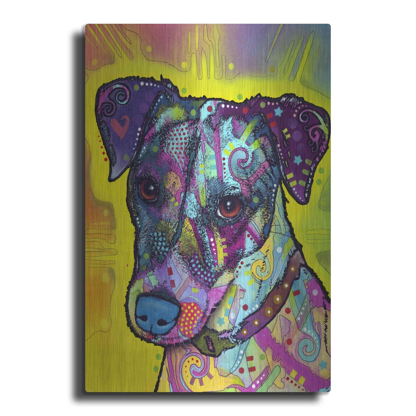 Luxe Metal Art 'Jack Russell' by Dean Russo, Metal Wall Art