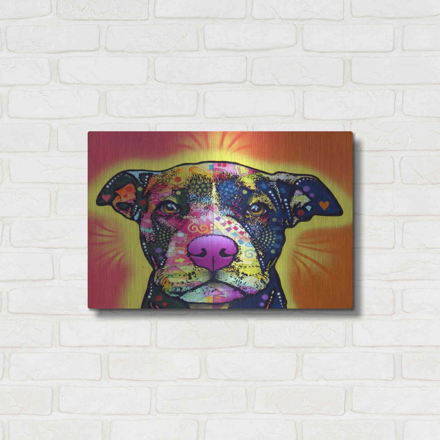 Luxe Metal Art 'Love A Bull' by Dean Russo, Metal Wall Art,24x16