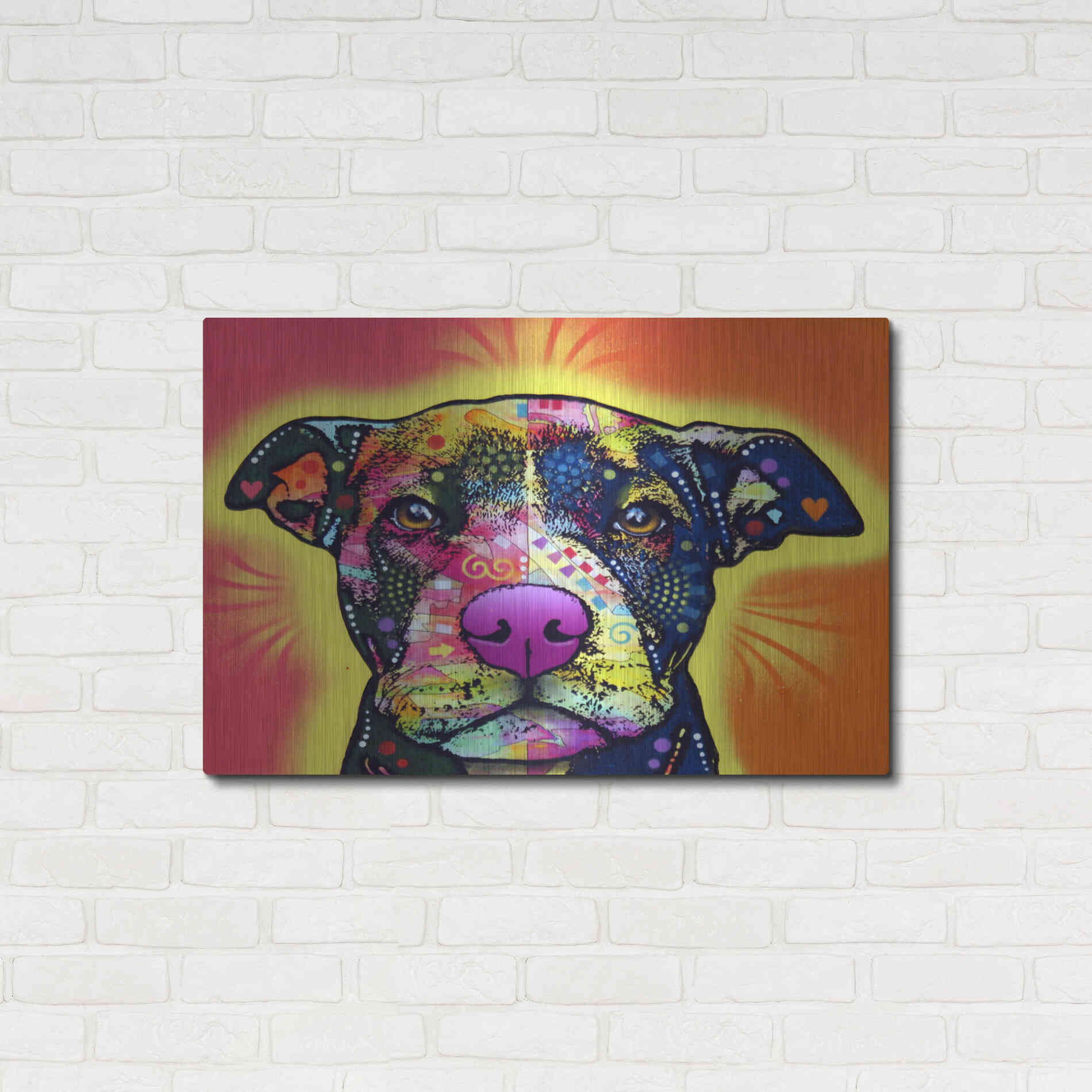 Luxe Metal Art 'Love A Bull' by Dean Russo, Metal Wall Art,36x24