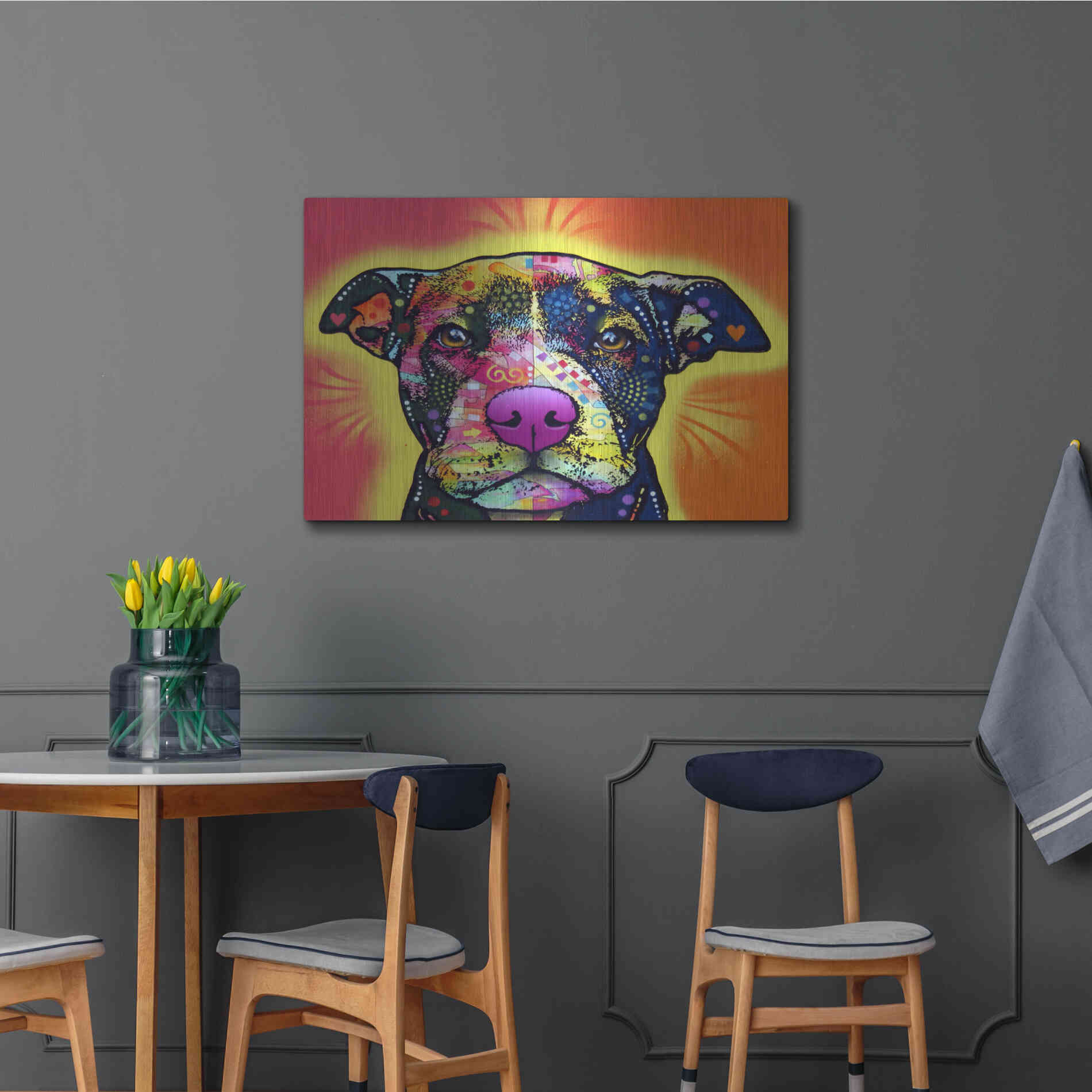 Luxe Metal Art 'Love A Bull' by Dean Russo, Metal Wall Art,36x24