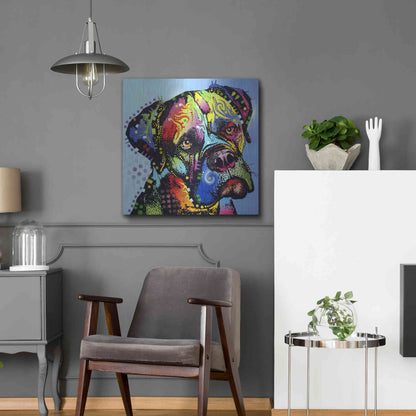 Luxe Metal Art 'Mastiff Warrior' by Dean Russo, Metal Wall Art,24x24