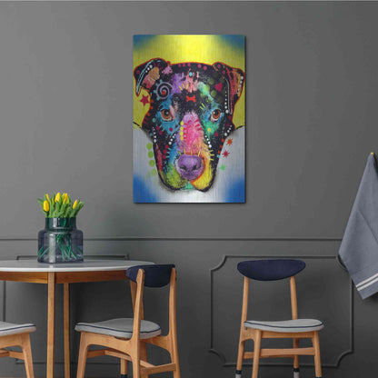 Luxe Metal Art 'Otter Pitbull' by Dean Russo, Metal Wall Art,24x36