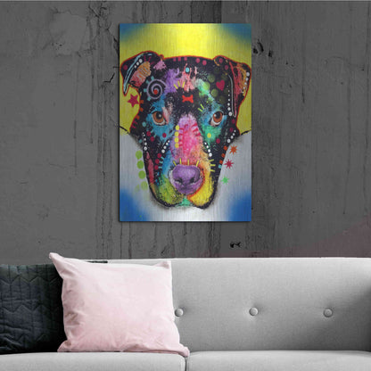 Luxe Metal Art 'Otter Pitbull' by Dean Russo, Metal Wall Art,24x36