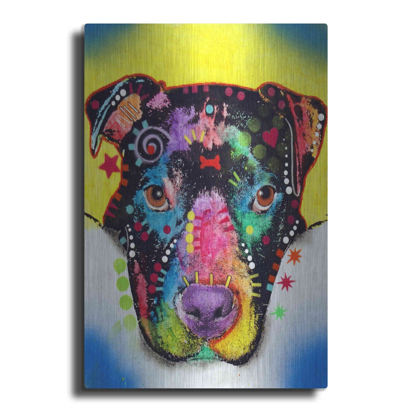 Luxe Metal Art 'Otter Pitbull' by Dean Russo, Metal Wall Art