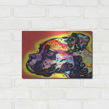 Luxe Metal Art 'Profile Boxer' by Dean Russo, Metal Wall Art,16x12