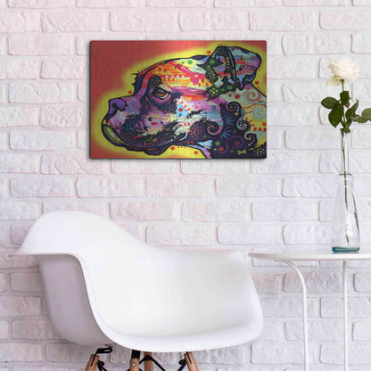 Luxe Metal Art 'Profile Boxer' by Dean Russo, Metal Wall Art,24x16