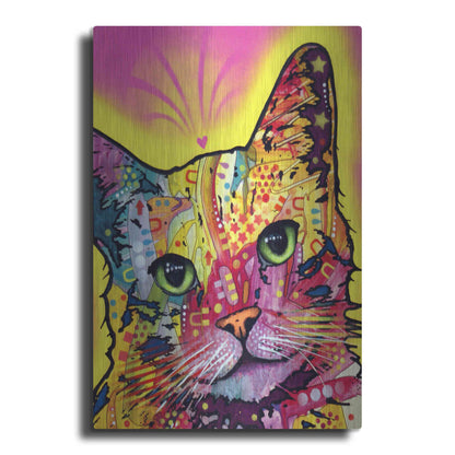 Luxe Metal Art 'Tilt Cat I' by Dean Russo, Metal Wall Art