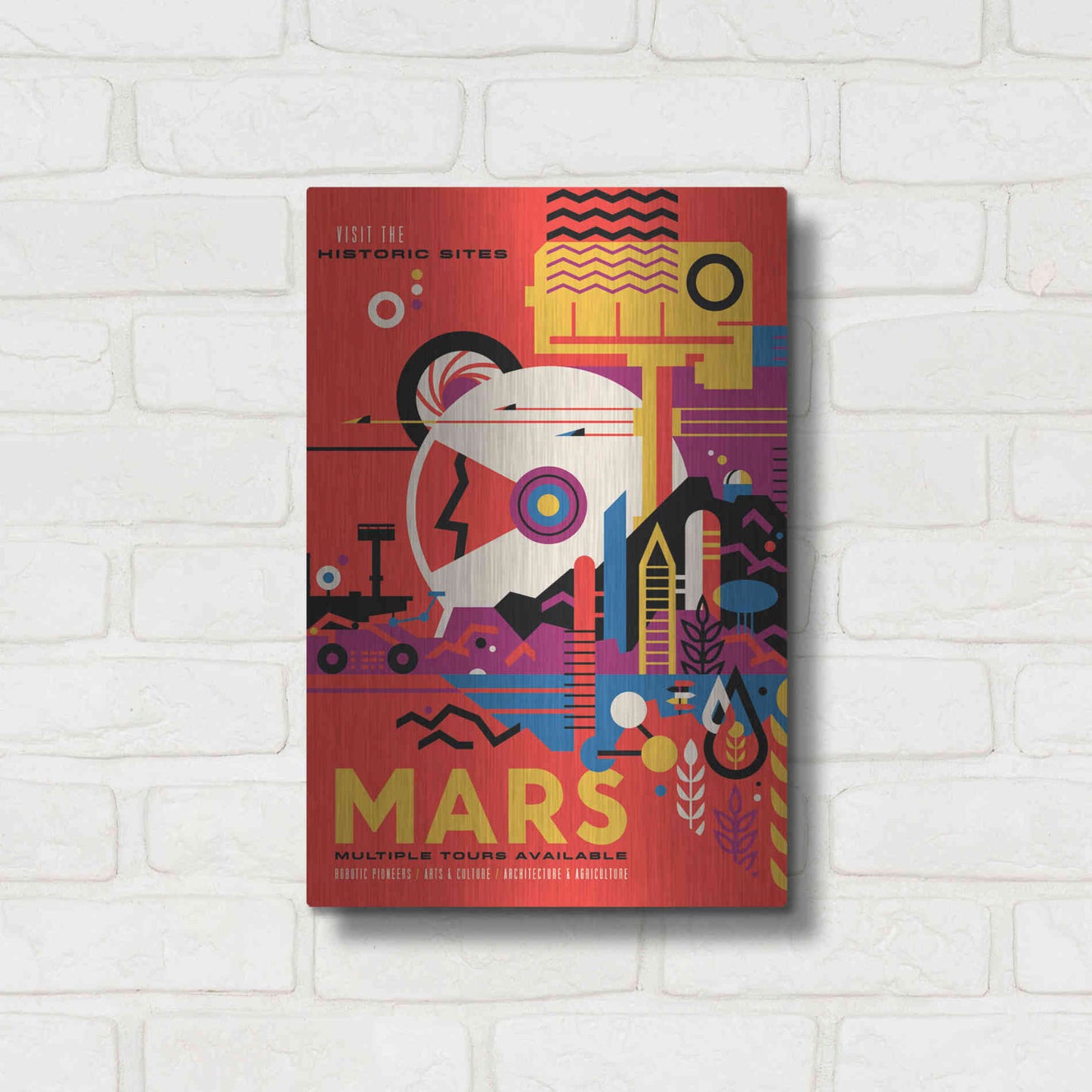 Luxe Metal Art 'Visions of the Future: Mars,' Metal Wall Art,12x16